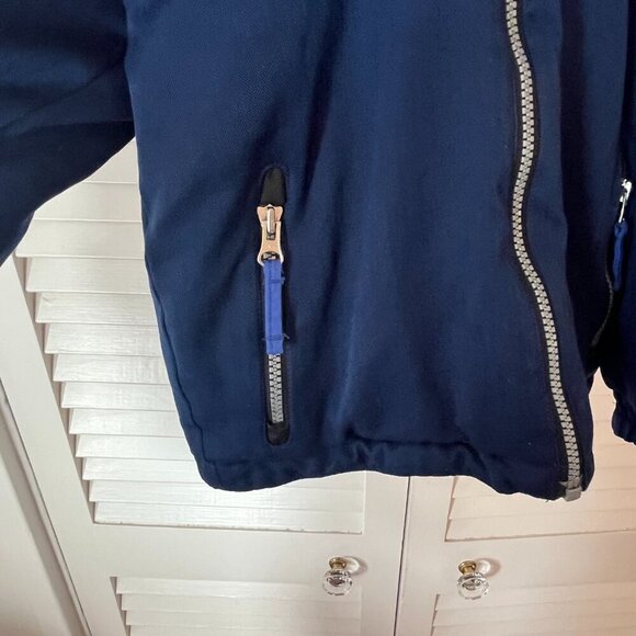 Obermeyer kids hooded jacket insulated navy blue 4 - Picture 4 of 14